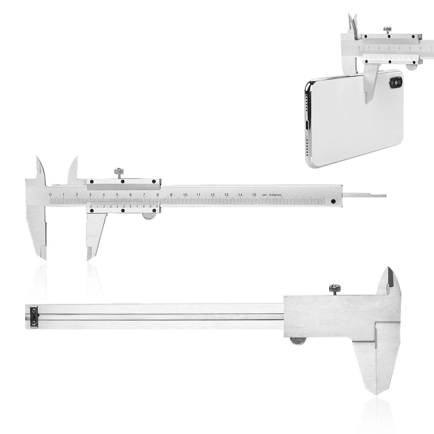 Workshop Tools In Engineering - 0-150mm Sürmeli Kumpas 0.02mm Doğruluk Karbon