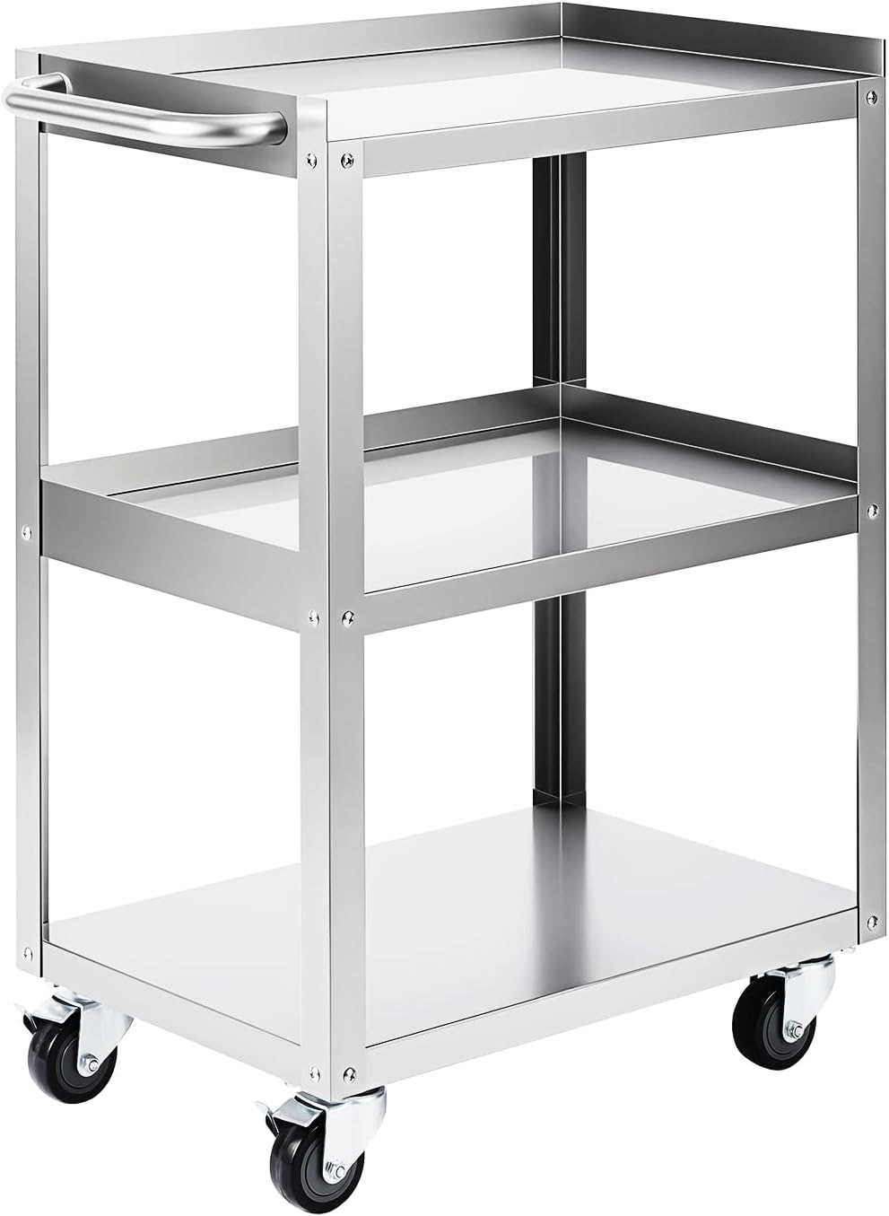 Workshop Tools Trolley - 3 Katlı Paslanmaz Çelik Tekerlekli Servis