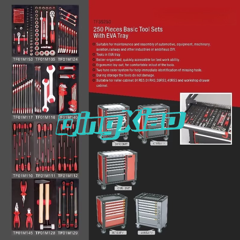 7 Çekmeceli 250 Parça Tam Set  - Workshop Tools Trolley incelemesi ve fiyatı