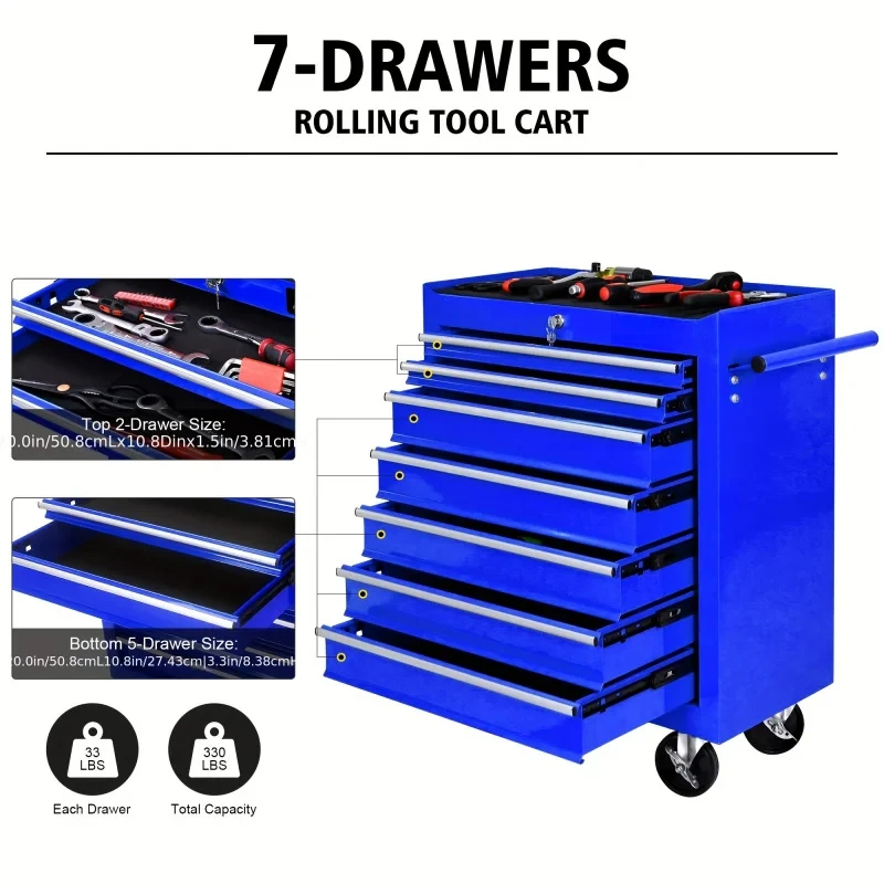 7 Çekmeceli Mavi Çok Amaçlı Te - Workshop Tools Trolley incelemesi ve fiyatı