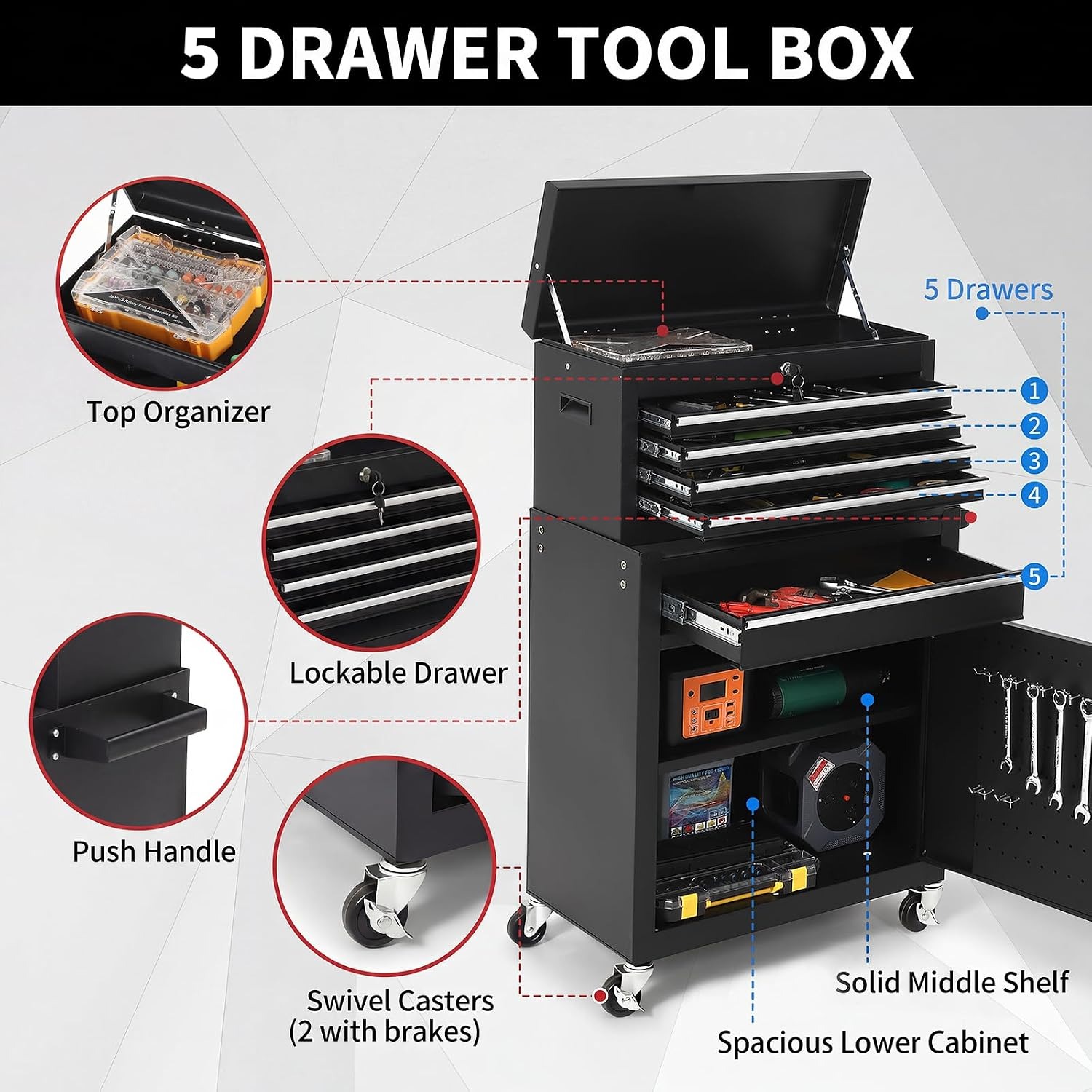 5 Çekmeceli Kilitlenebilir Ayr - Workshop Tools Trolley incelemesi ve fiyatı